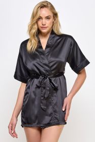 1947 Getting Ready Robe (Color: BLACK, size: 1X)