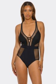 2720 Elvira Swimsuit (Color: BLACK, size: XL)