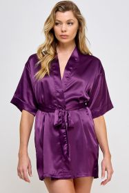 1947 Getting Ready Robe (Color: Burgundy, size: 2X)