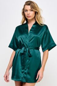 1947 Getting Ready Robe (Color: Forest Green, size: S)