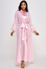 2257 Sahar Robe (Color: Blush Pink, size: OS)