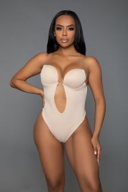 2348 Looking Curvy Bodysuit Shaper (Color: Nude, size: L/XL)