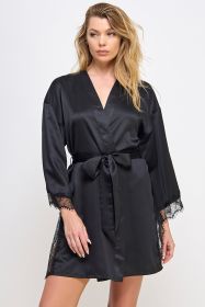 2495 Gillian Robe (Color: BLACK, size: L/XL)