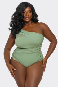 2512 Jaqueline Swimsuit (Color: Green, size: S)