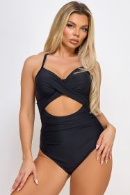 2516 Marilyn Swimsuit (Color: BLACK, size: S)