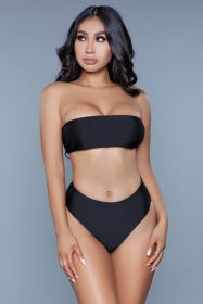 1974 Serenity Swimsuit (Color: BLACK, size: S)