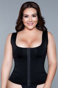 2041 Miraculous Shapewear Top (Color: BLACK, size: 1X/2X)