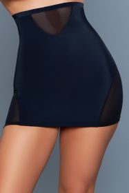 2178 High-Waisted Half Slip (Color: BLACK, size: 1X/2X)