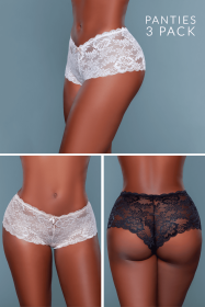 2204 Hayden Boyshort 3 Pack (Color: Pink/Nude/Black, size: L)
