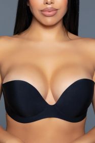 2305 Barely Even There Adhesive Bra (Color: BLACK, size: C)