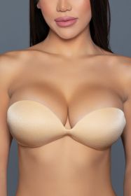 2316 Seamless Fabric Adhesive Bra (Color: Nude, size: A)