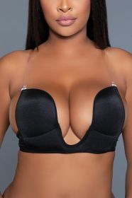 2329 U-Shape Bra (Color: BLACK, size: C)