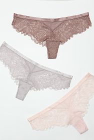 2212B3PK Wren Cheeky 3 Pack (Color: Pink/Peach/Grey, size: S)