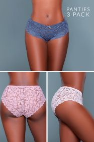 22113PK Livvy Hipster 3 Pack (Color: Pink/Peach/Grey, size: L)