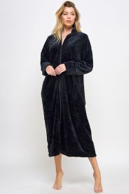 2489 Sabrina Robe (Color: BLACK, size: L/XL)