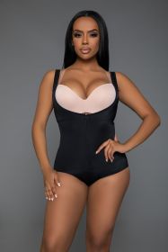 2375 Keep It Tight Bodysuit Shaper (Color: BLACK, size: 1X/2X)