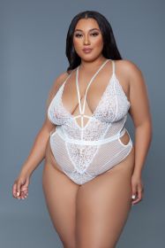 2267 Elise Bodysuit (Color: White, size: L)